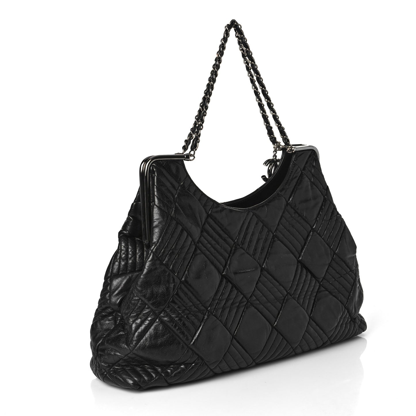 Lambskin Large In and Out Tote Black