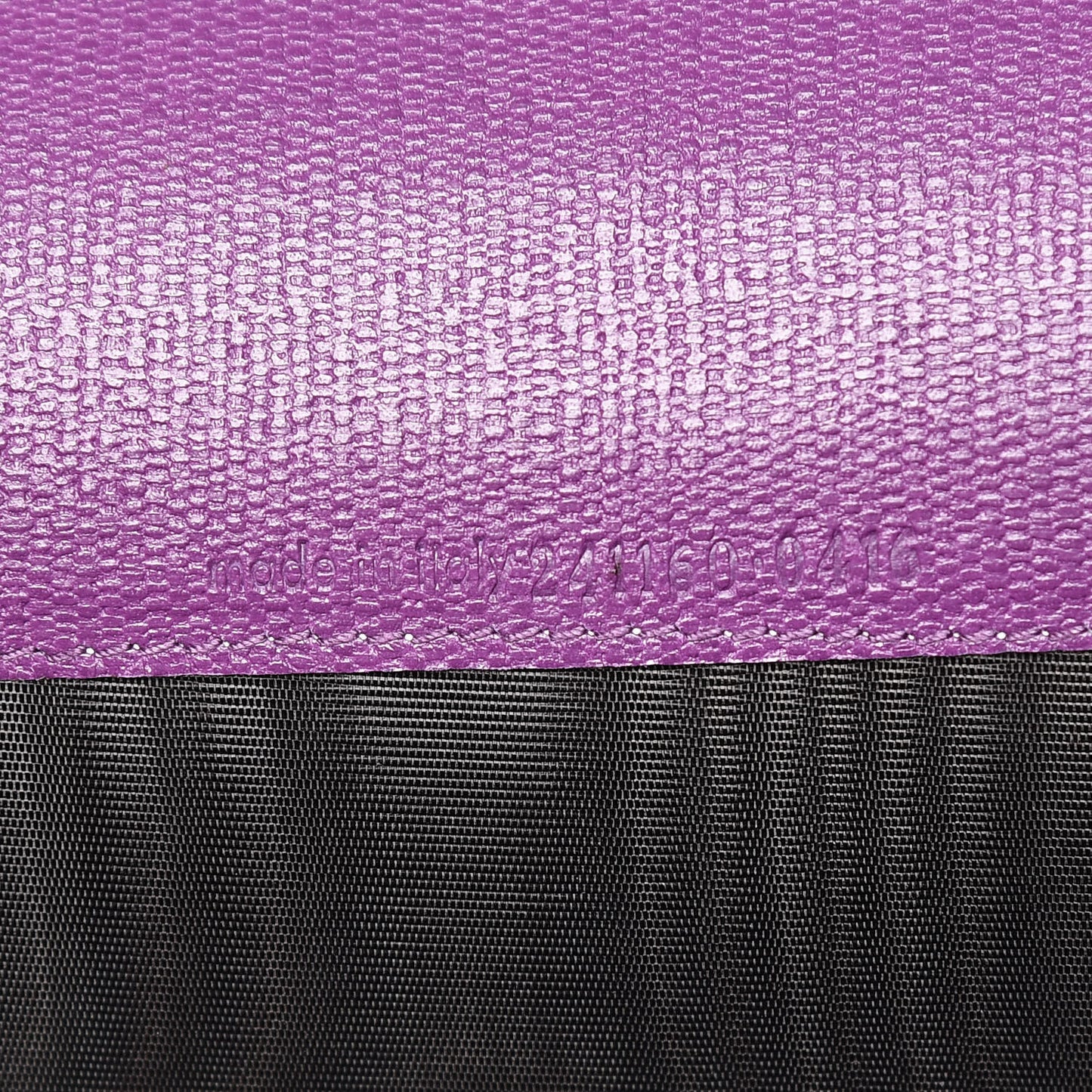 Textured Calfskin Classic Y Document Case Clutch Purple