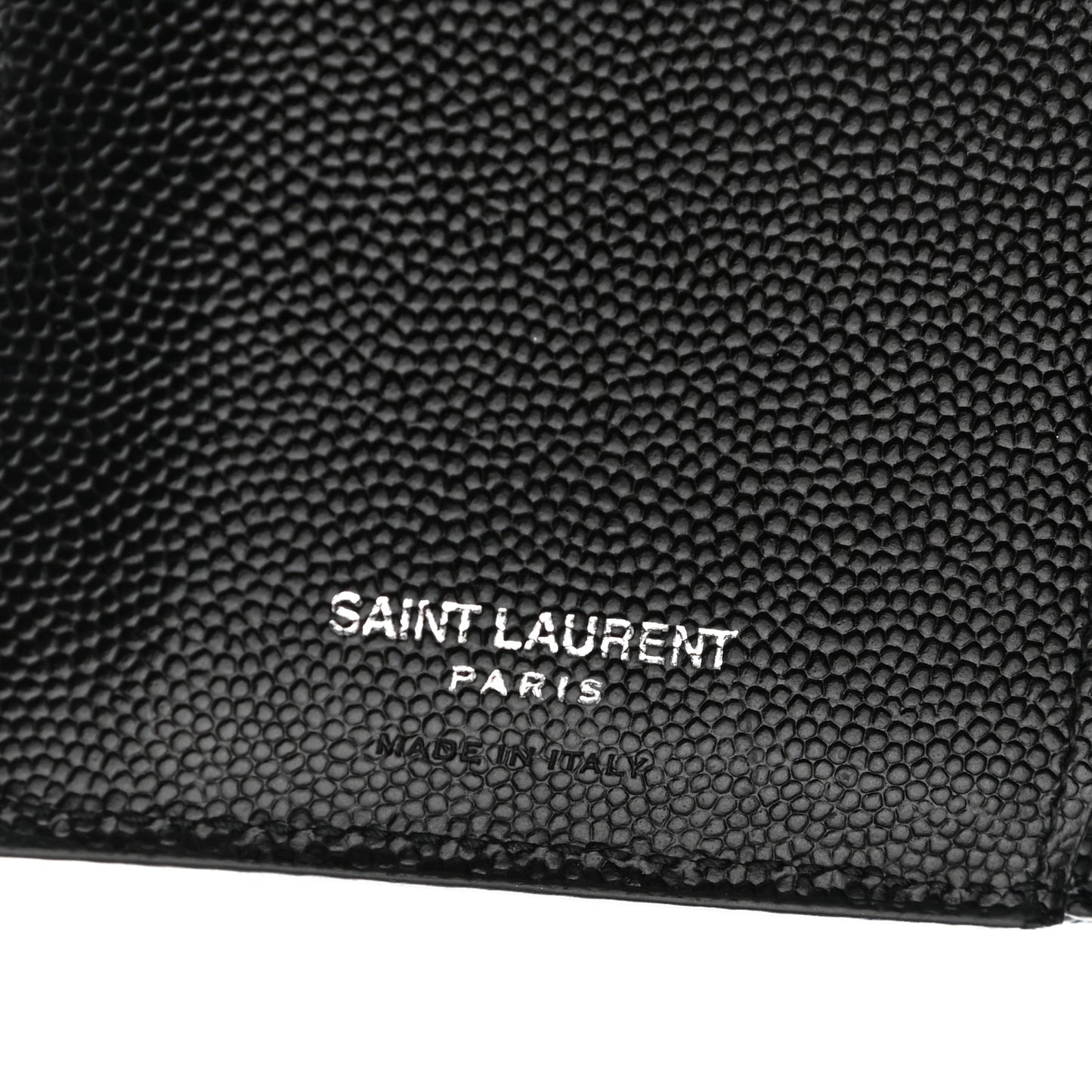 Grain De Poudre Matelasse Chevron Monogram Zipped Two-Part Wallet Black