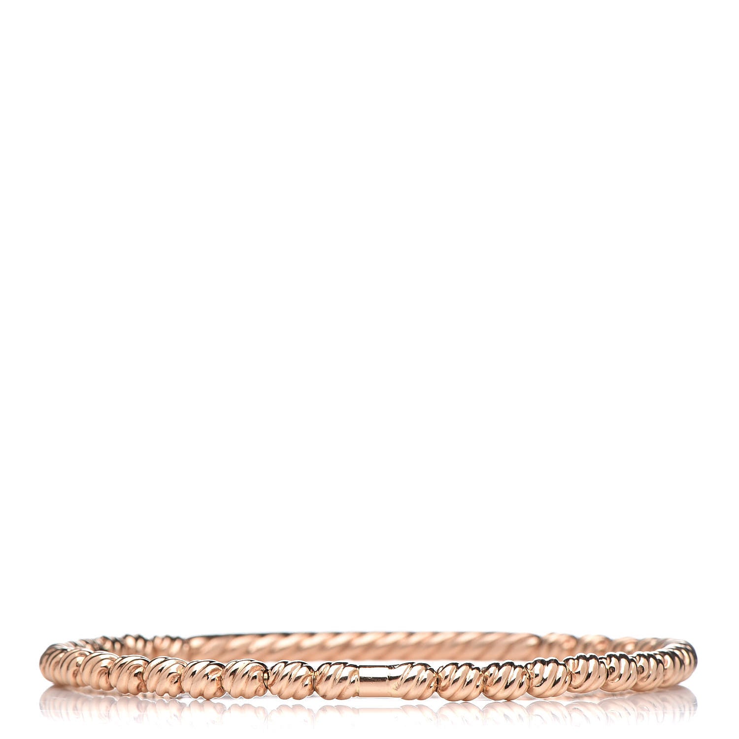 David Yurman 18K Rose Gold Diamond Petite Pave Flex Bracelet 3 of 4