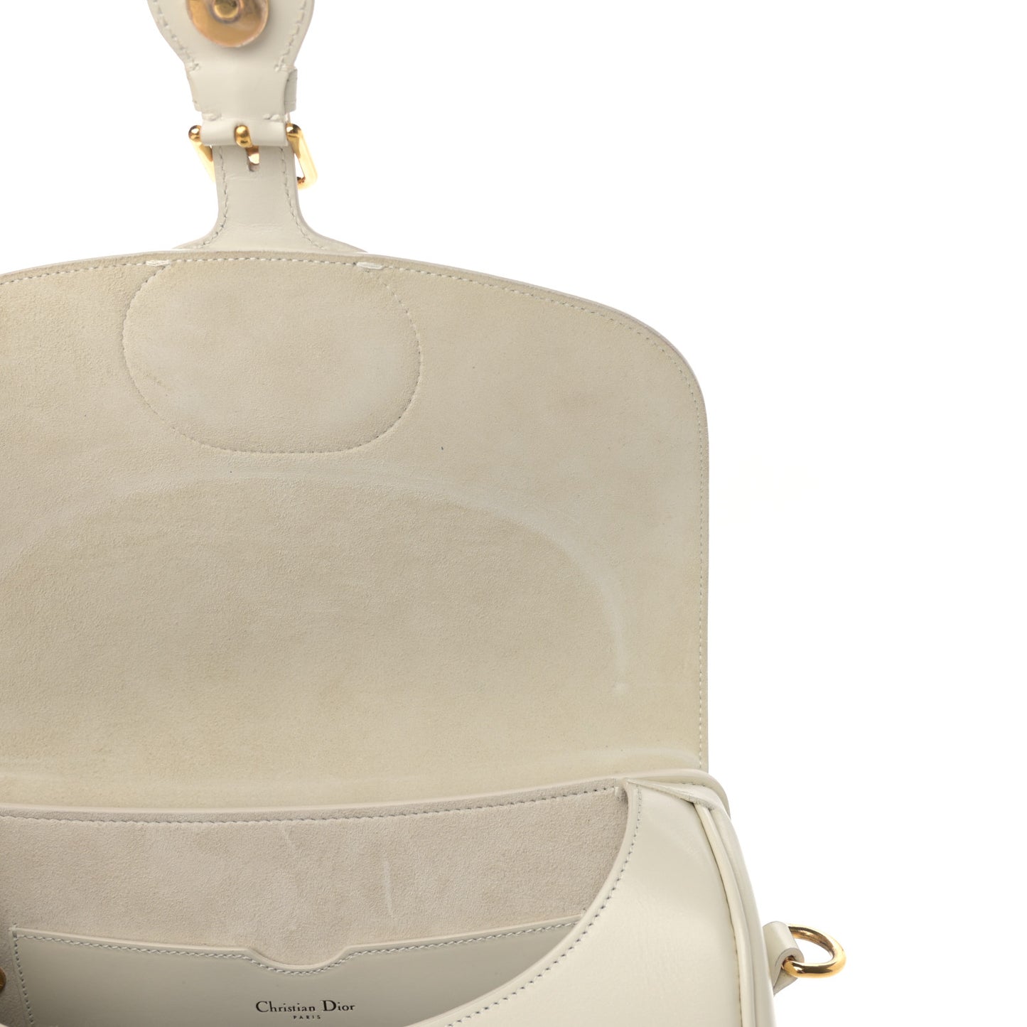 Box Calfskin Large Bobby Flap White