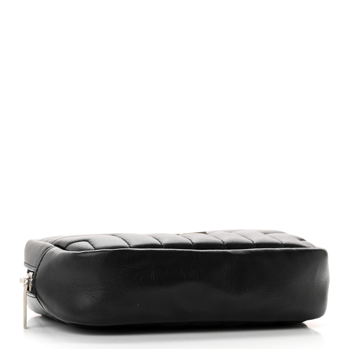 Lambskin Y Quilted Monogram Loulou Cosmetic Case Black