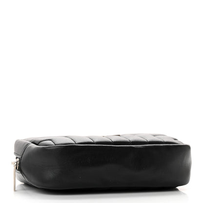 Saint Laurent Lambskin Y Quilted Monogram Loulou Cosmetic Case Black 4 of 10