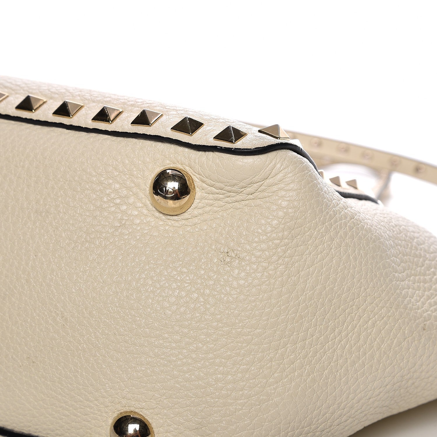Valentino Garavani Alce Printed Calfskin Small Rockstud Tote Light Ivory 13 of 18