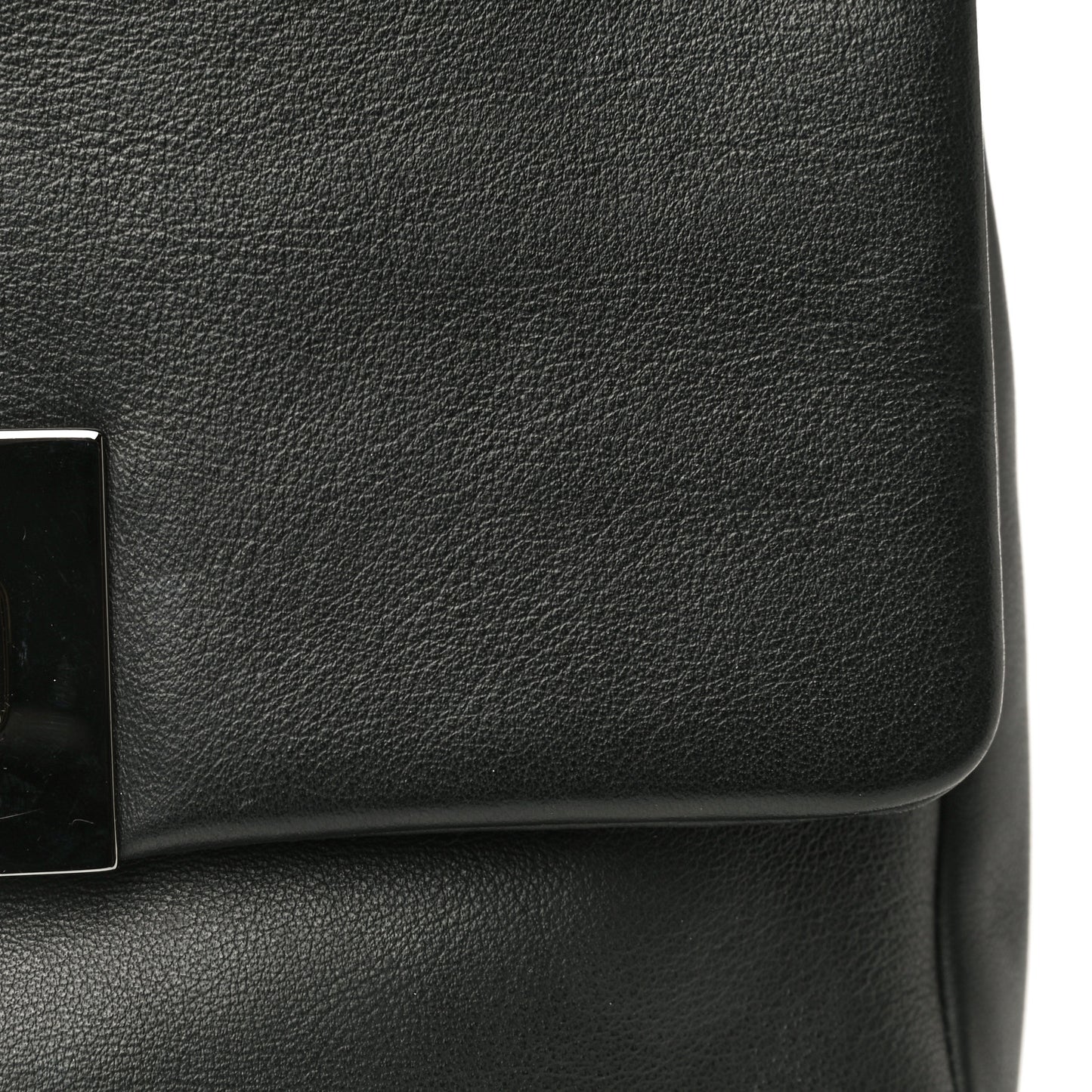 Calfskin Large Natalia Chain Bag Black