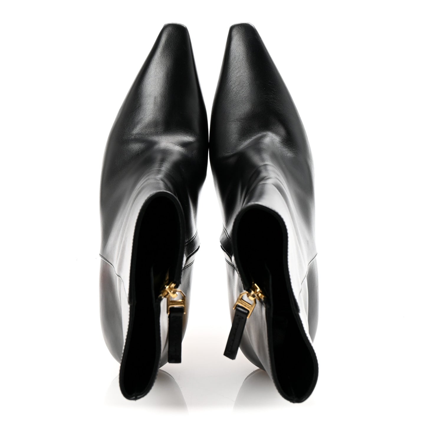 Calfskin G Cube Heel Ankle Boots 39 Black