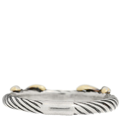 David Yurman Sterling Silver 14K Yellow Gold Double X Crossover Ring 52 6 3 of 5