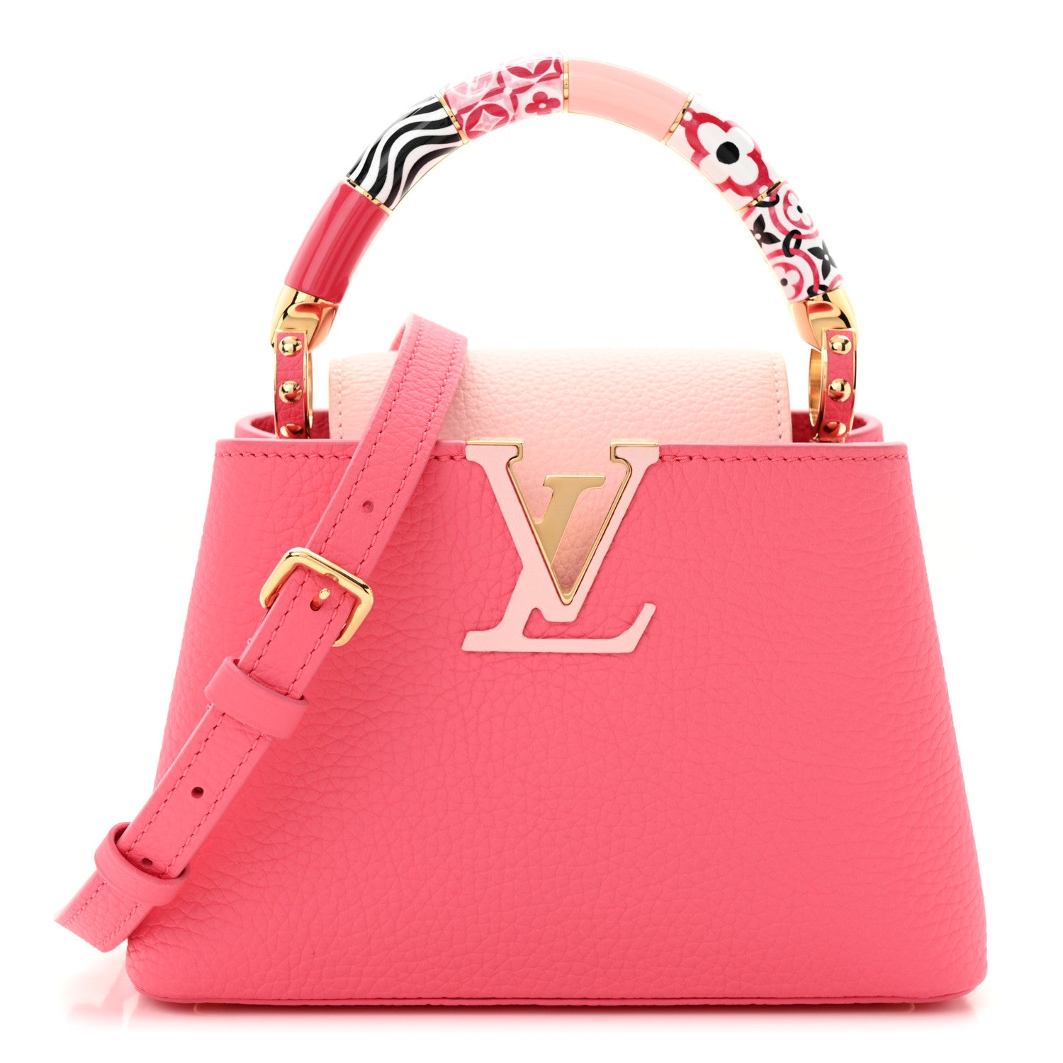 Louis Vuitton Taurillon Monogram Tile Capucines Mini Dragonfruit Ballet Pink 1 of 9