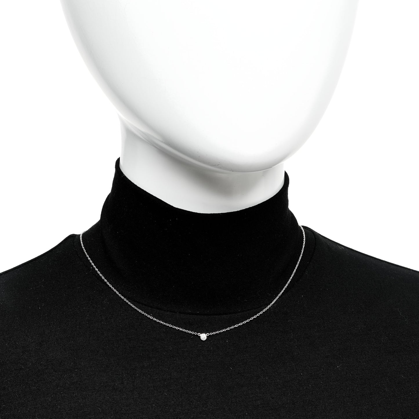 Platinum Diamond .08ct Elsa Peretti Diamonds by the Yard Pendant Necklace