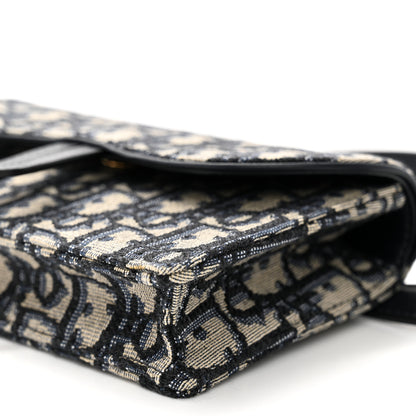 Christian Dior Oblique Saddle Belt Bag Blue 10 of 11