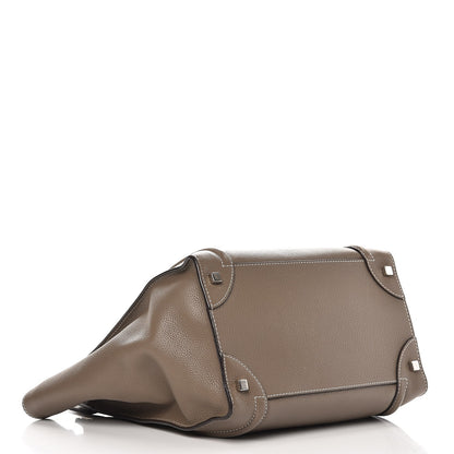 Celine Drummed Calfskin Mini Luggage Souris 4 of 11