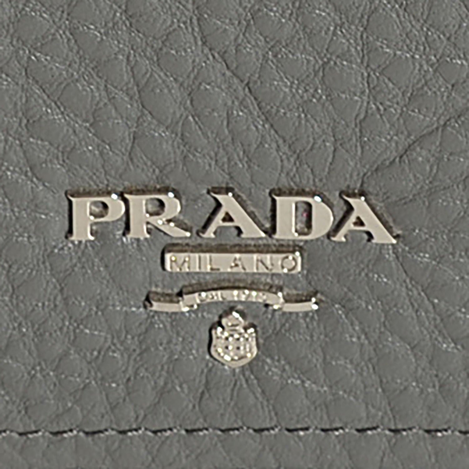 Prada Vitello Daino Flap Continental Wallet Marmo 6 of 9