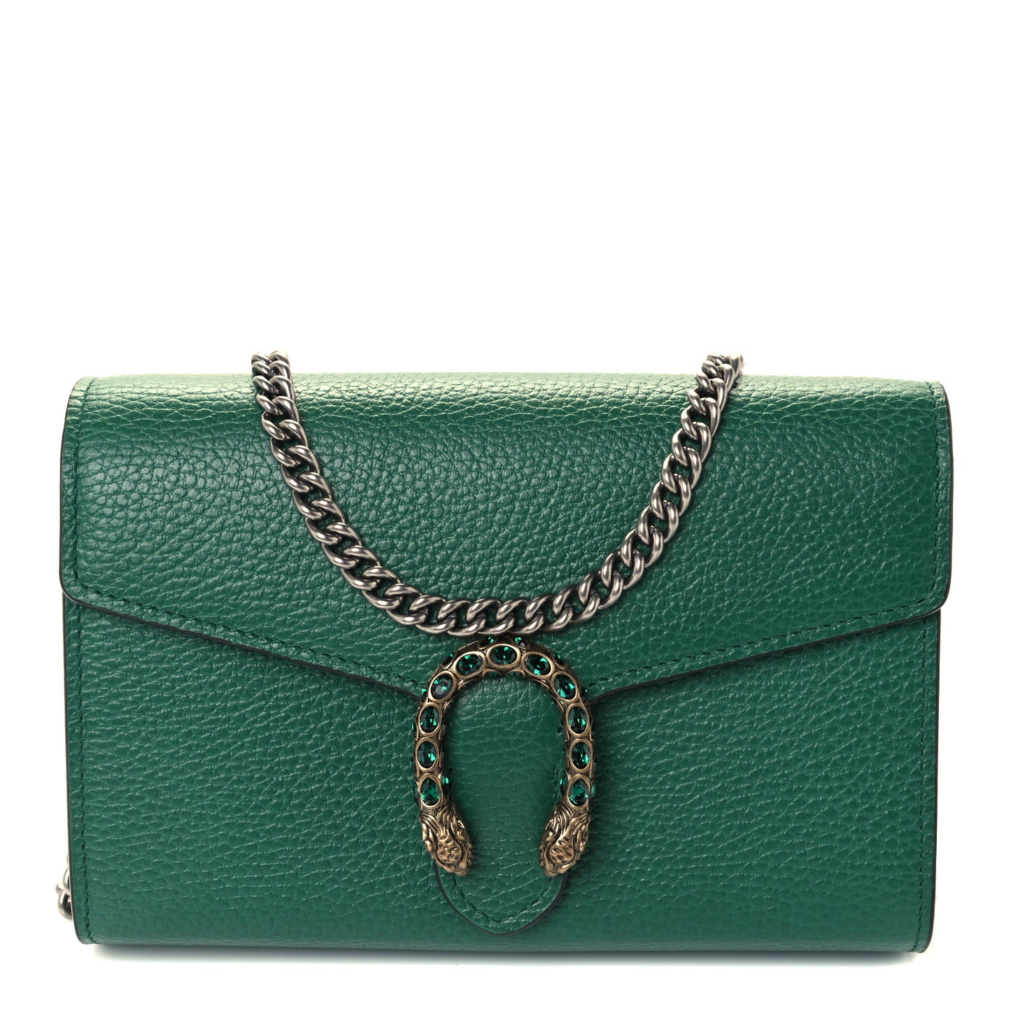 Calfskin Mini Dionysus Chain Wallet Emerald