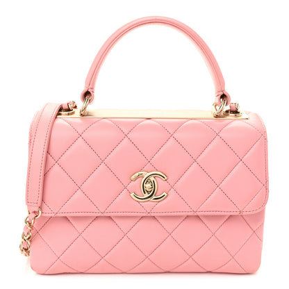 Chanel Lambskin Quilted Small Trendy CC Flap Dual Handle Bag Light Pink 1 of 10