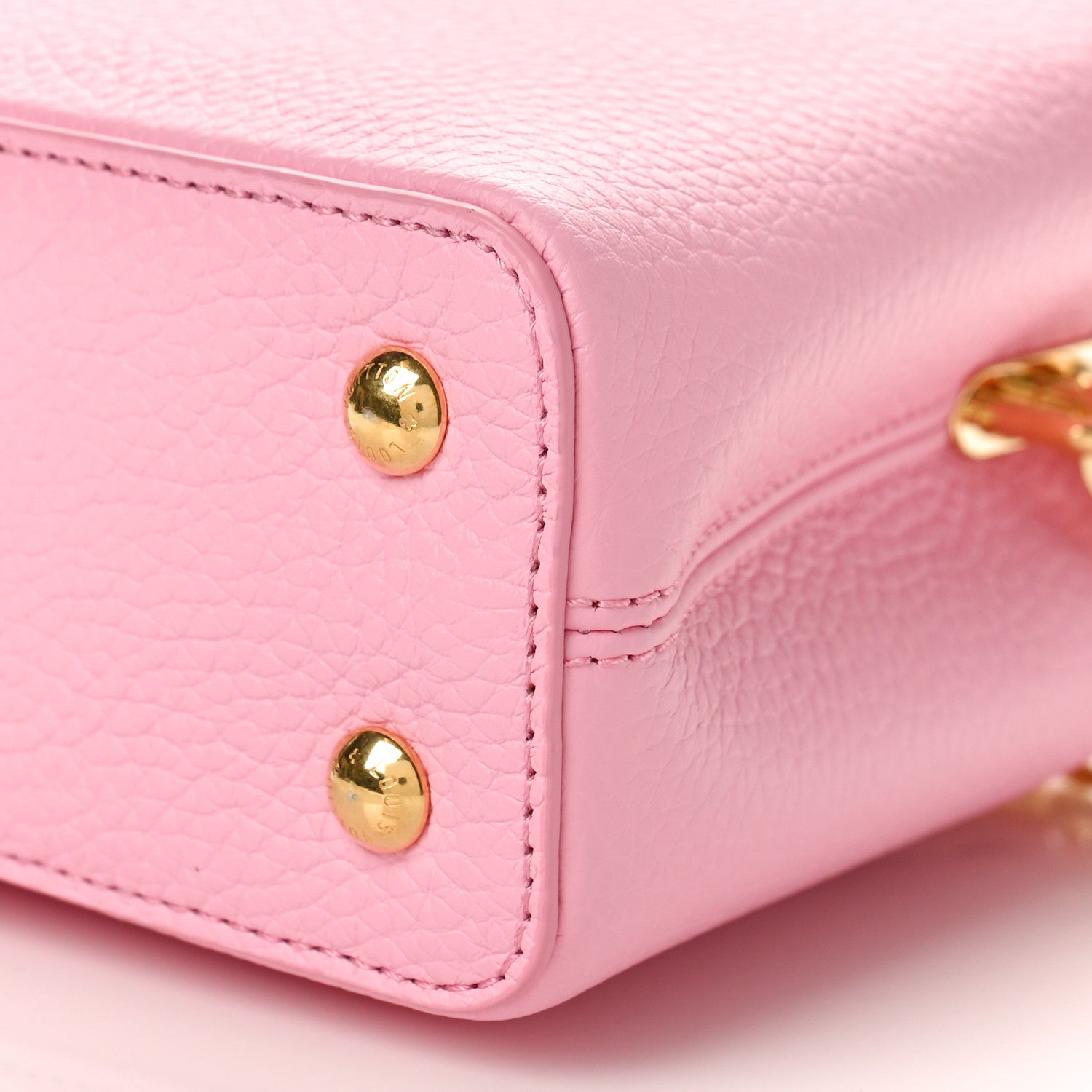 Louis Vuitton Taurillon Flower Chain Capucines Mini Candy Pink 9 of 9