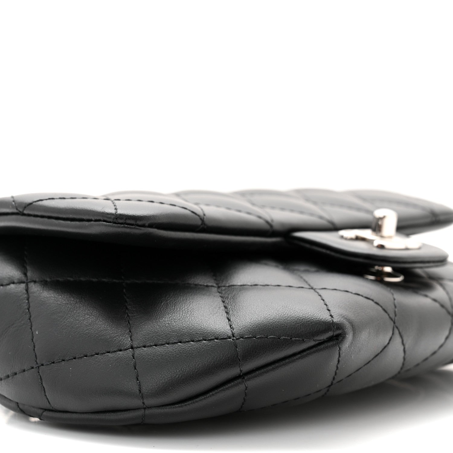 Chanel Calfskin Quilted CC Uniform Flap Belt Bag Black 10 of 11