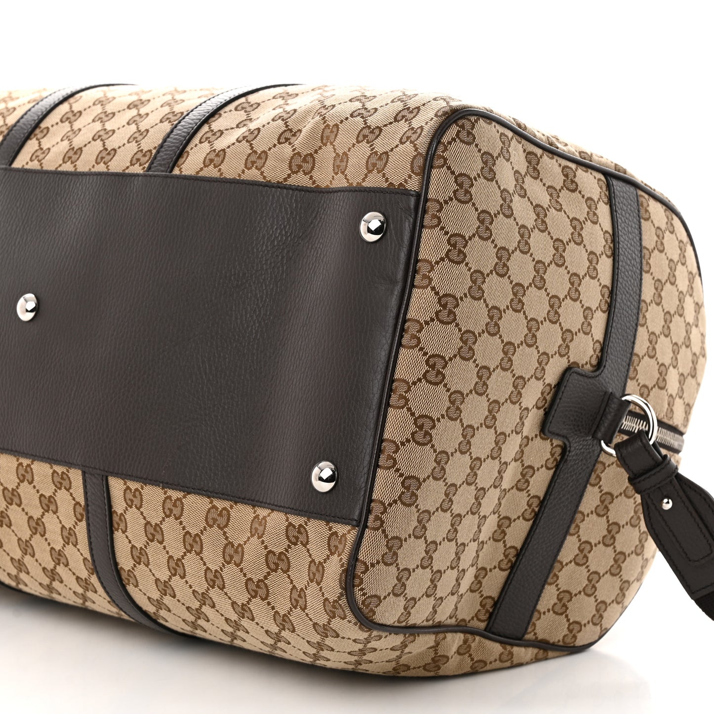 Monogram Dollar Calfskin Large Boston Duffle Bag Beige Ebony Testa di Moro Marrone Scuro