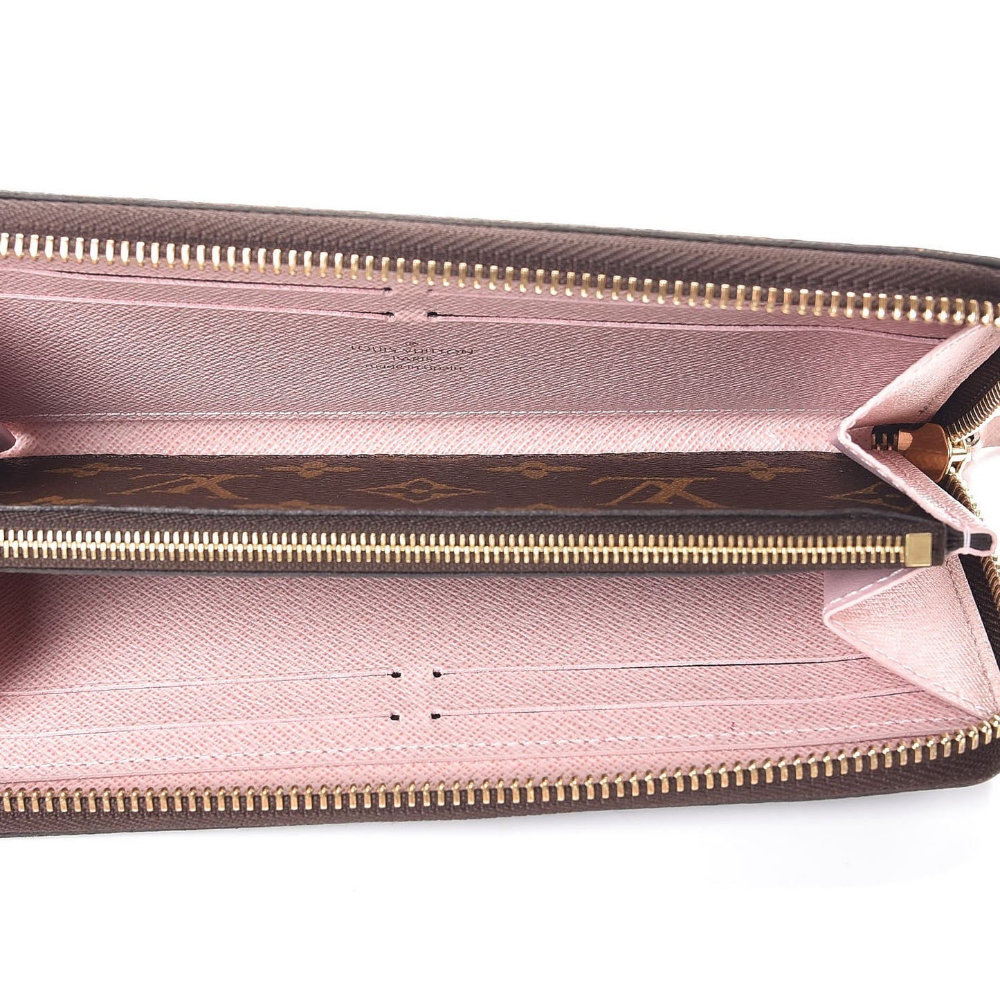 Monogram Clemence Wallet Rose Ballerine