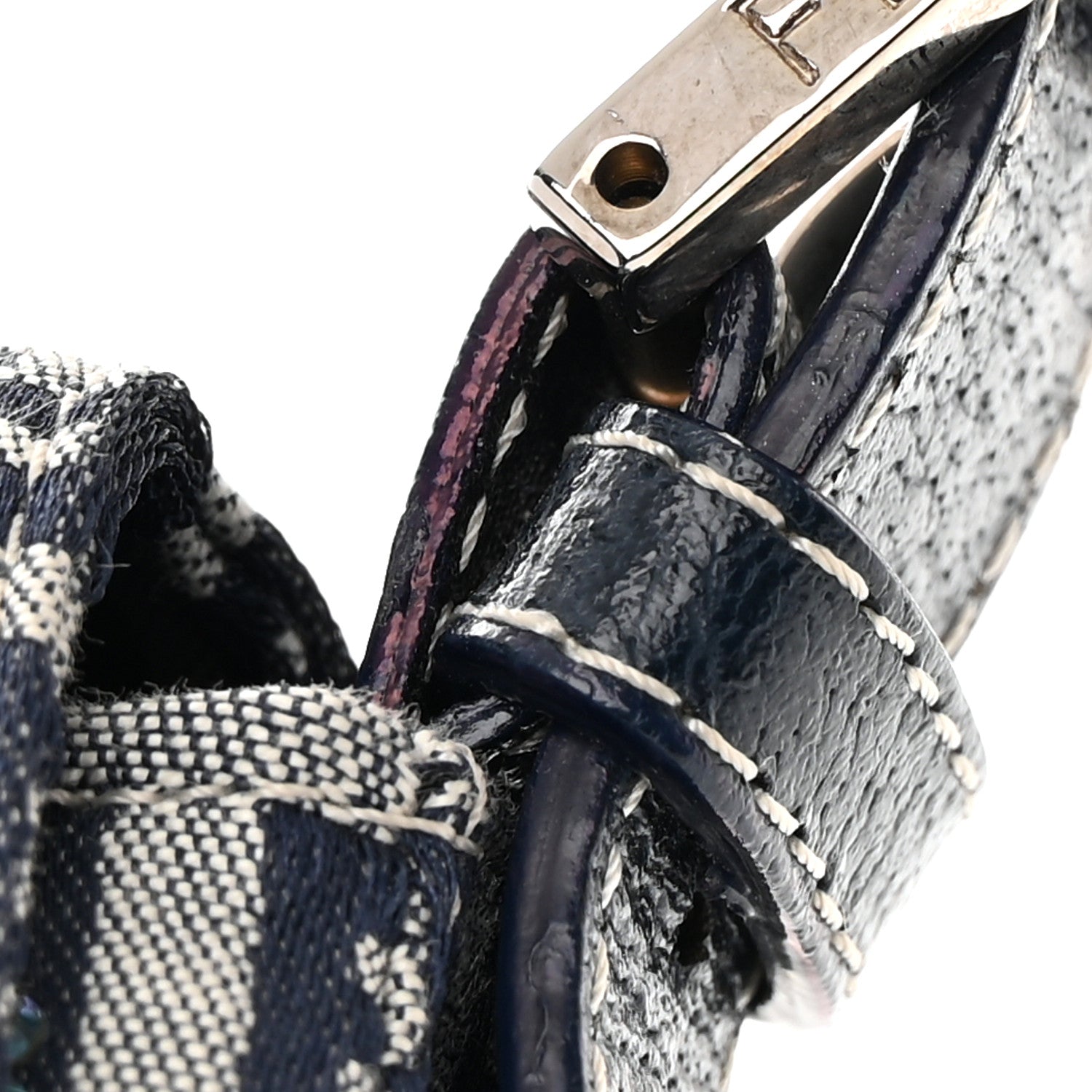 Fendi Zucchino Crystal Mama Baguette Navy 14 of 15
