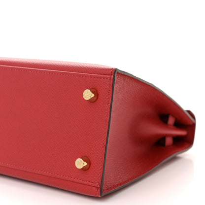 Hermes Epsom Kelly Sellier 25 Rouge Piment 10 of 12