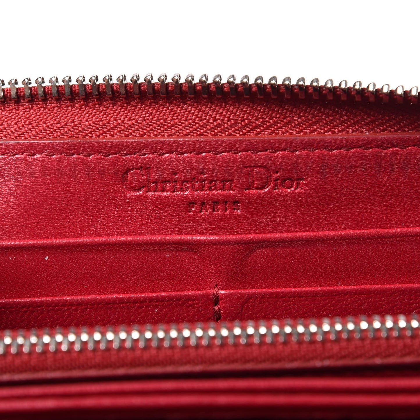 Lambskin Cannage Voyageur Wallet Red