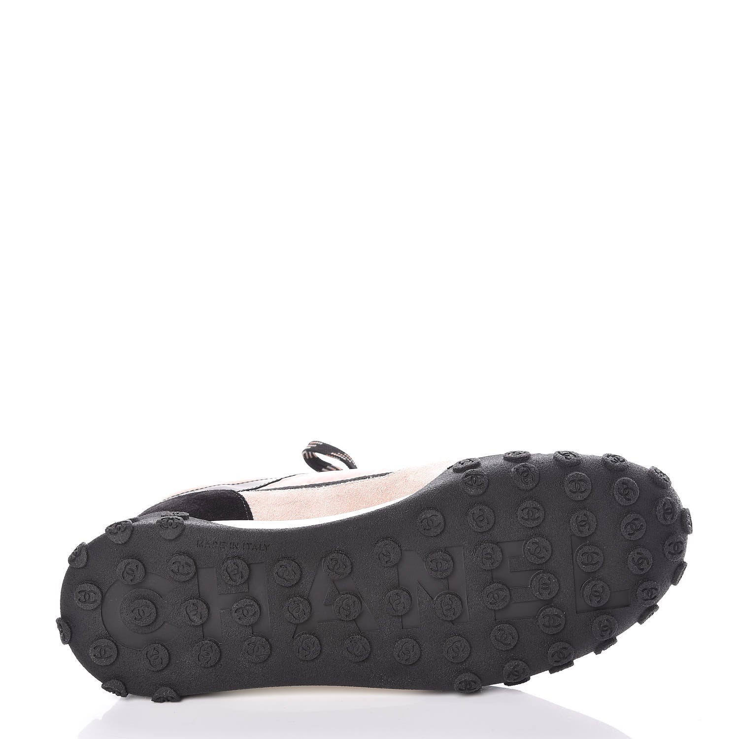 Chanel Nylon Calfskin Suede CC Womens Sneakers 39.5 Pink Black 7 of 11