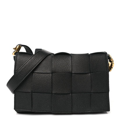 Bottega Veneta Grained Calfskin Maxi Intrecciato Cassette Crossbody Bag Black 1 of 10