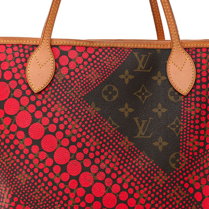 Louis Vuitton Monogram Kusama Waves Neverfull MM Red 7 of 13