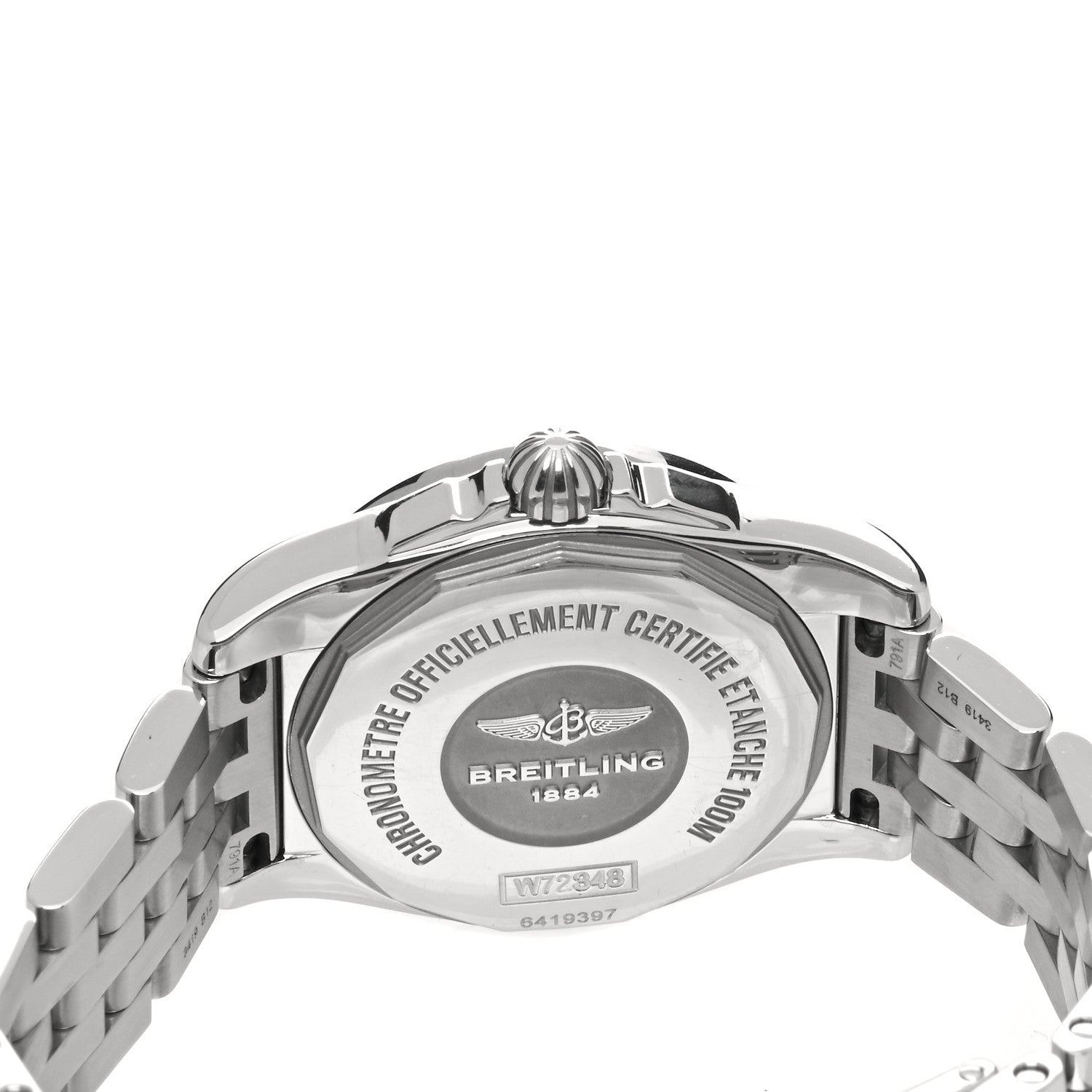 Breitling Stainless Steel Mother of Pearl 29mm Galactic Quartz Watch White W72348 4 of 5