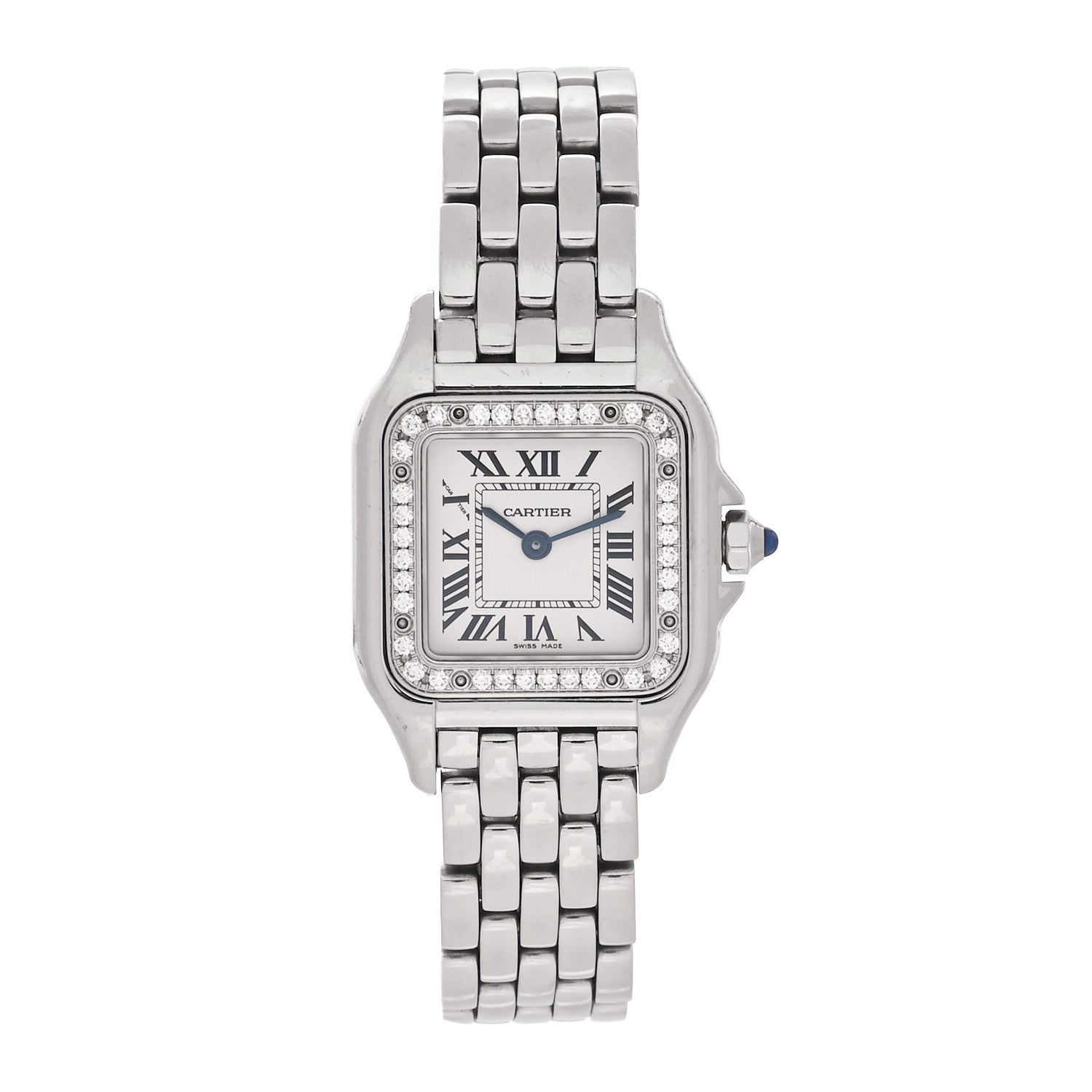 Cartier Stainless Steel Diamond 22mm Panthere Quartz Watch 1 of 5