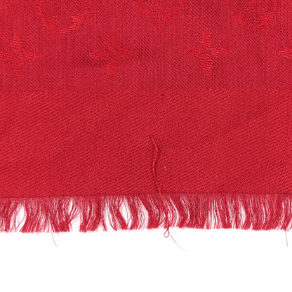 Louis Vuitton Silk Wool Monogram Shawl Pomme D'Amour 7 of 9