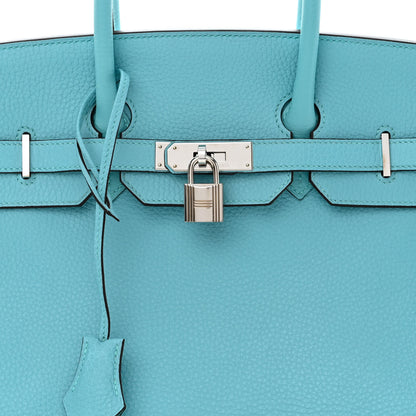 Hermes Taurillon Clemence BIRKIN 35 Bleu Atoll 8 of 10
