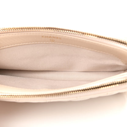 Chanel Lambskin Quilted Small Clutch With Chain Off White 6 of 13