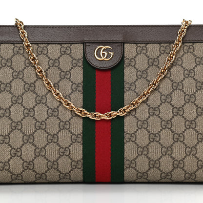 Gucci GG Supreme Monogram Web Medium Ophidia Chain Shoulder Bag Brown 8 of 11