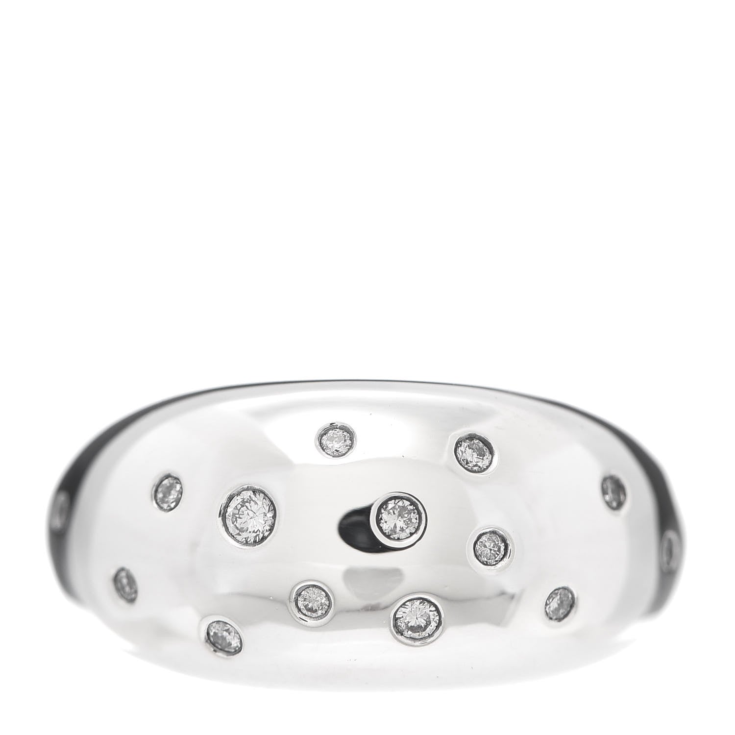 David Yurman Sterling Silver Diamond 11mm Pure Form Ring 54 7 1 of 5