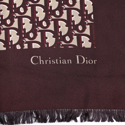 Christian Dior Silk Monogram Scarf Brown 2 of 4