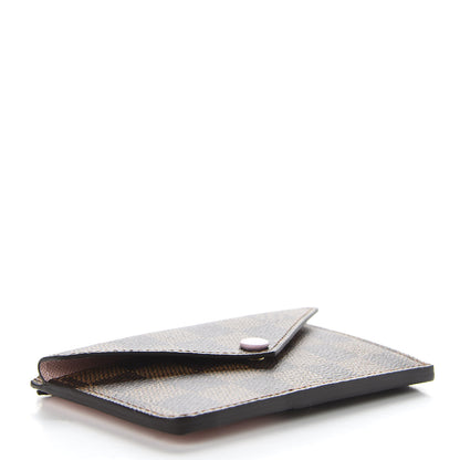 Louis Vuitton Damier Ebene Recto Verso Card Holder Rose Ballerine 5 of 7