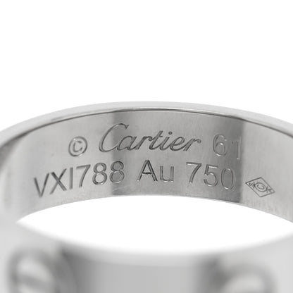Cartier 18K White Gold 5.5mm LOVE Ring 61 9.5 4 of 5