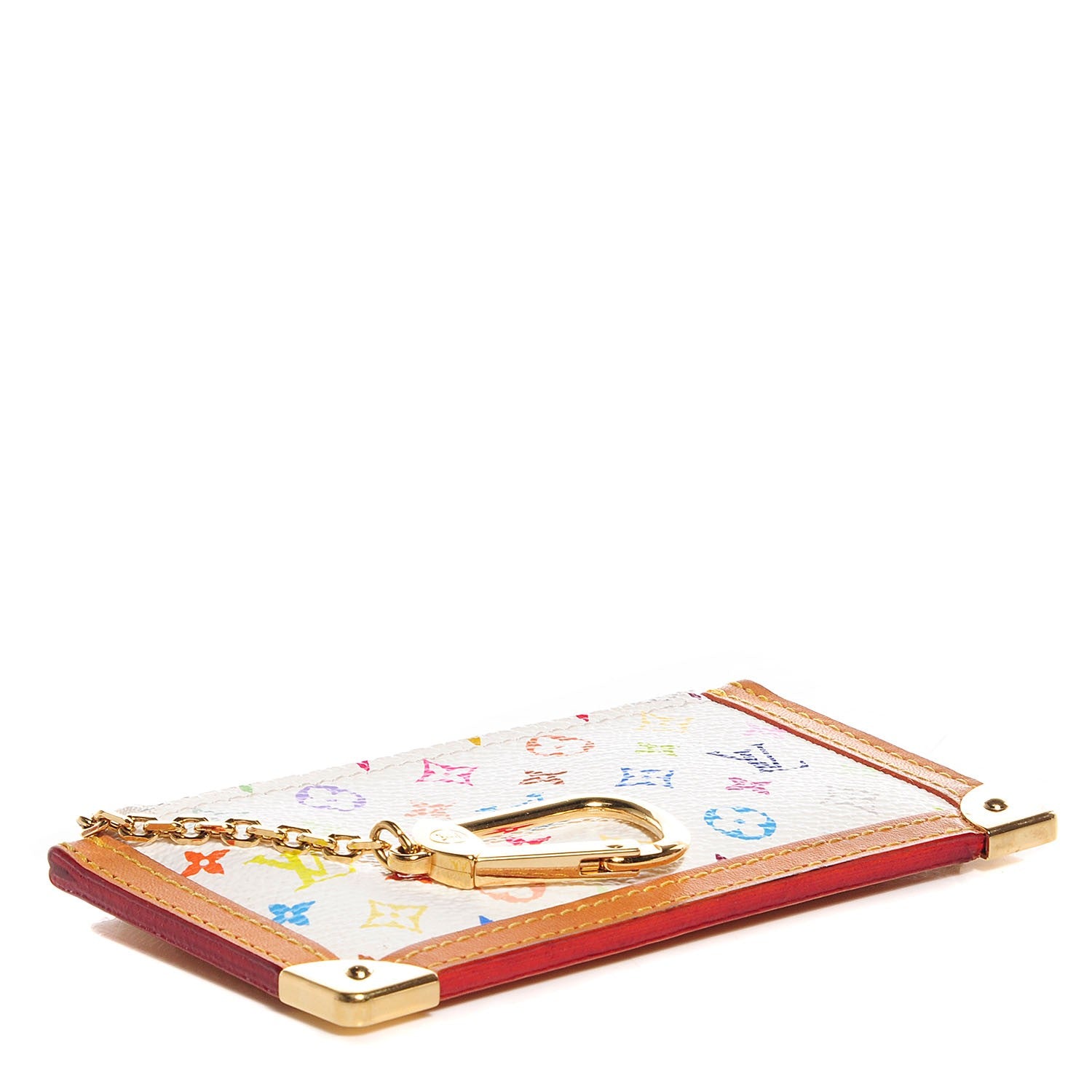Louis Vuitton Monogram Multicolor Key Pouch White 4 of 7