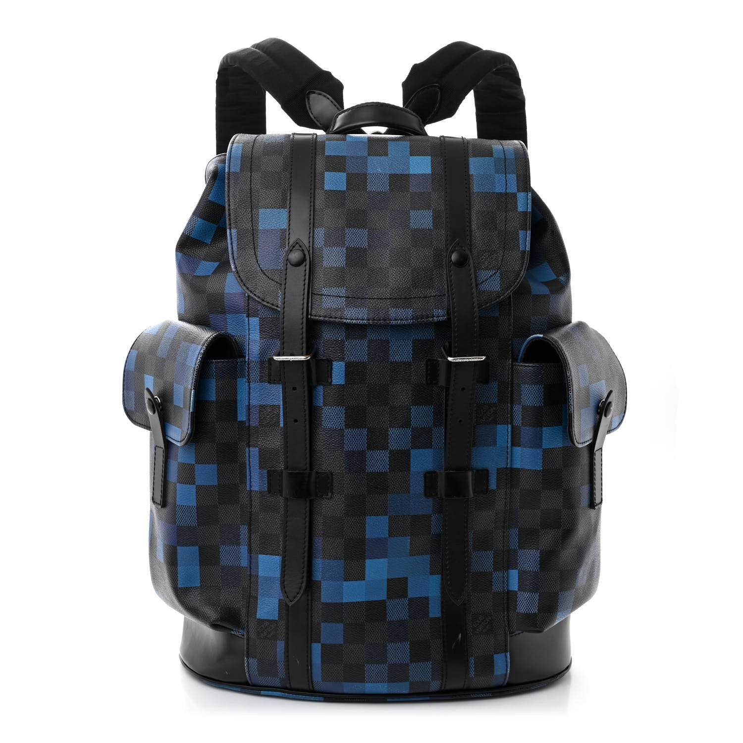 Louis Vuitton Damier Graphite Pixel Christopher PM Backpack Blue 1 of 18