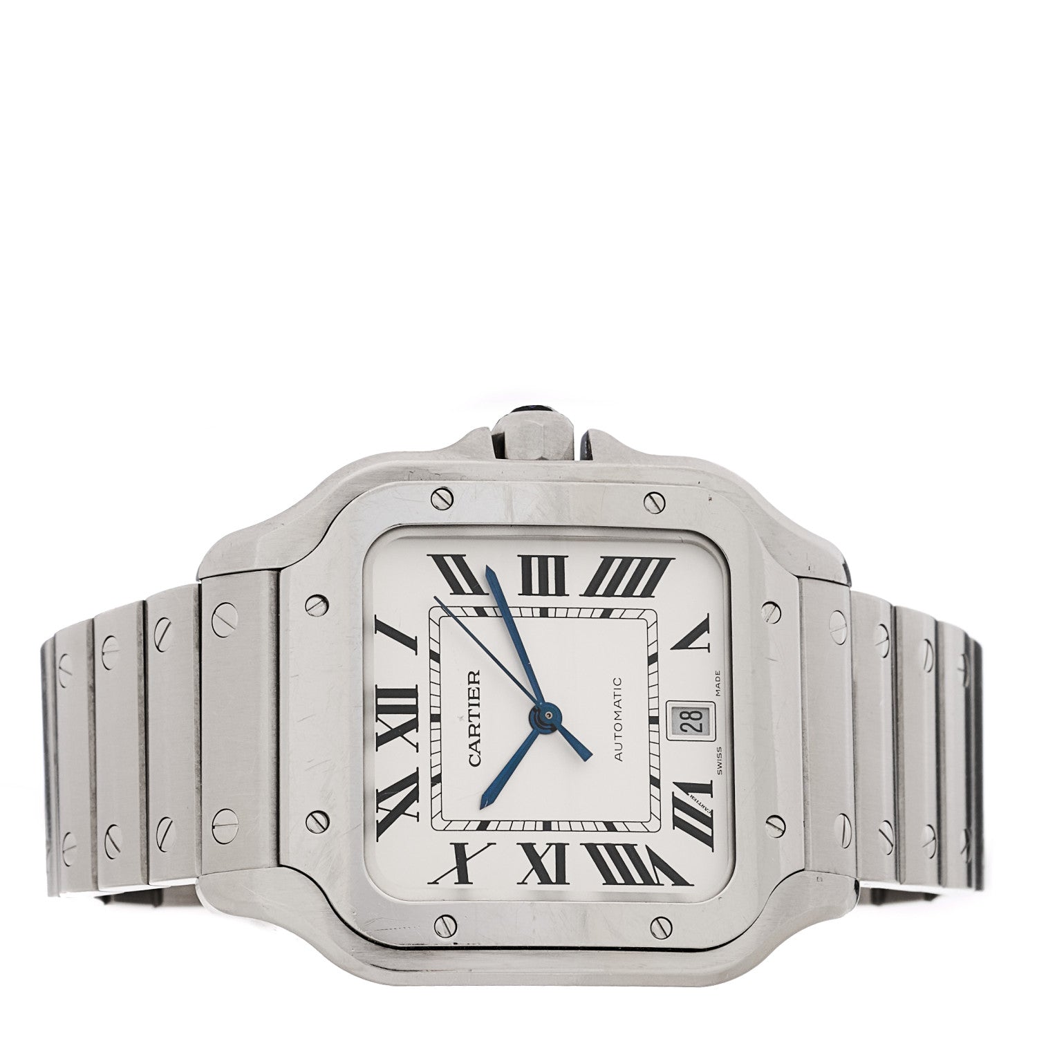Cartier Stainless Steel 39.8mm Santos De Cartier Automatic Watch 2 of 4