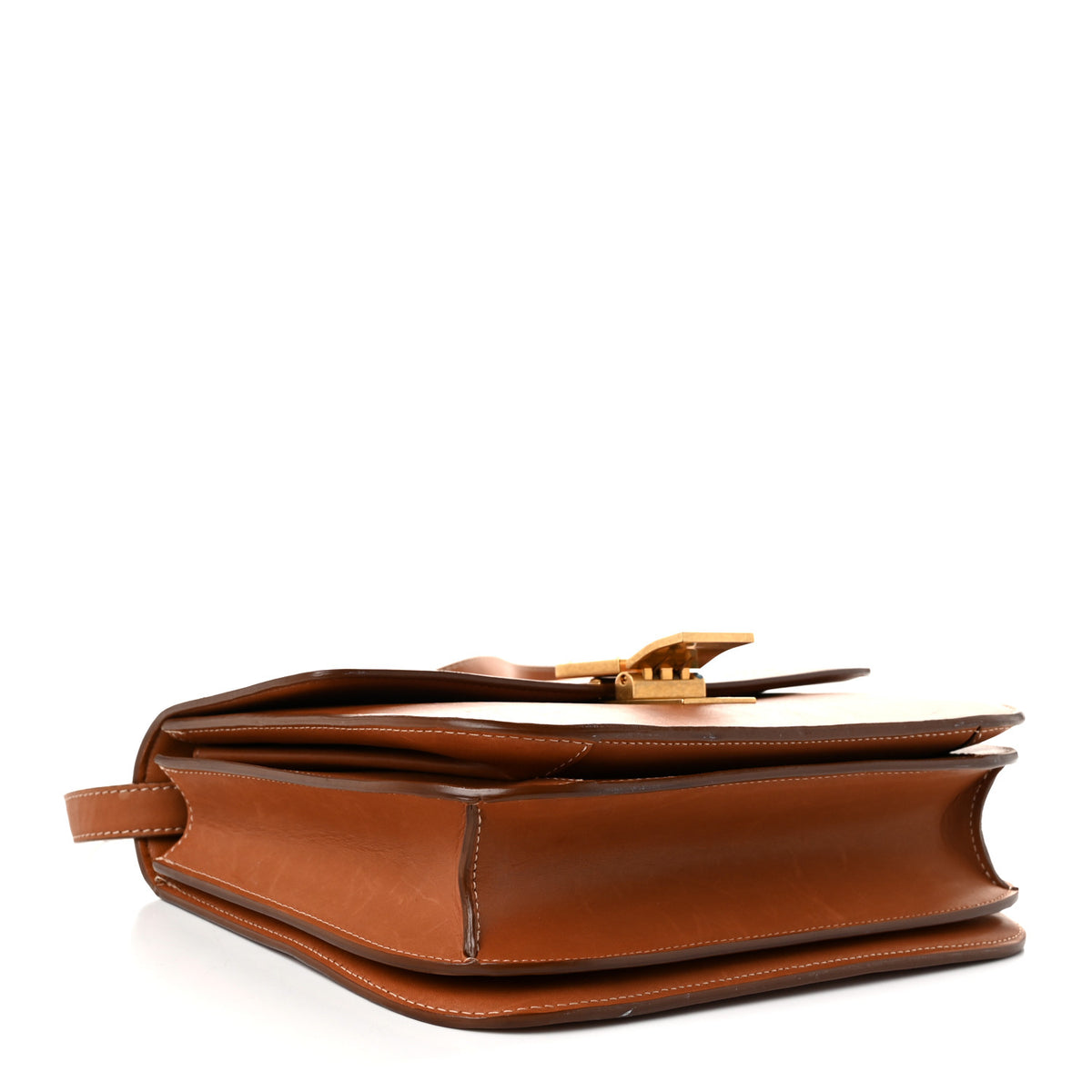 Celine Natural Calfskin Medium Classic Box Flap Bag Tan 4 of 10