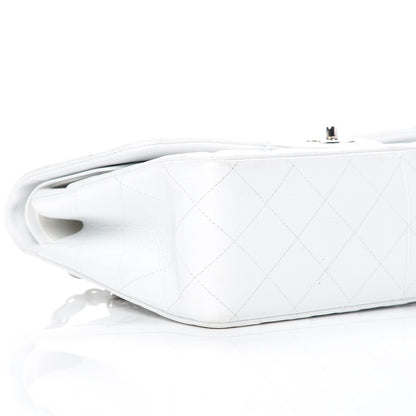 Chanel Caviar Quilted Jumbo Double Flap White 5 of 17