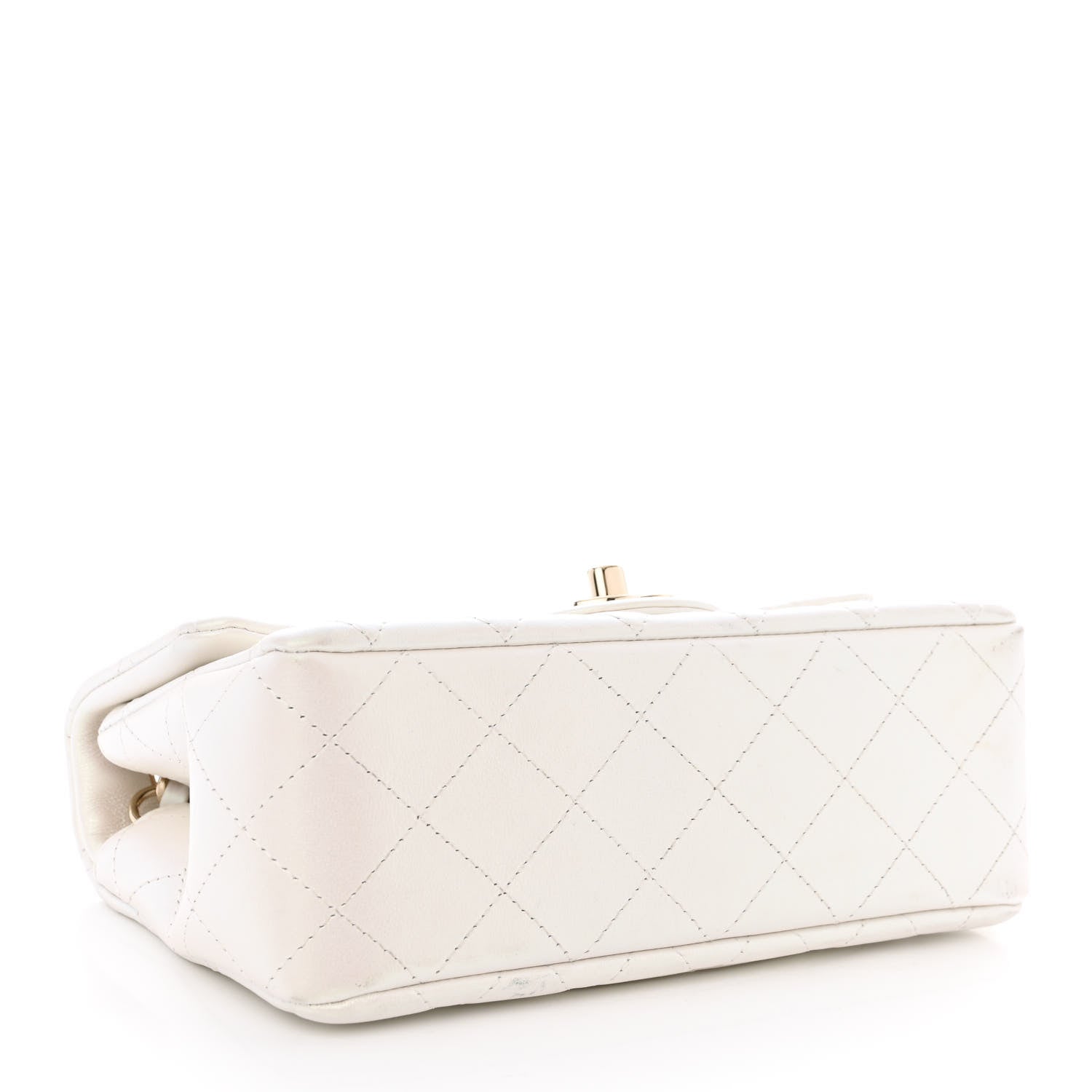 Chanel Iridescent Calfskin Quilted Mini Rectangular Flap White 4 of 11