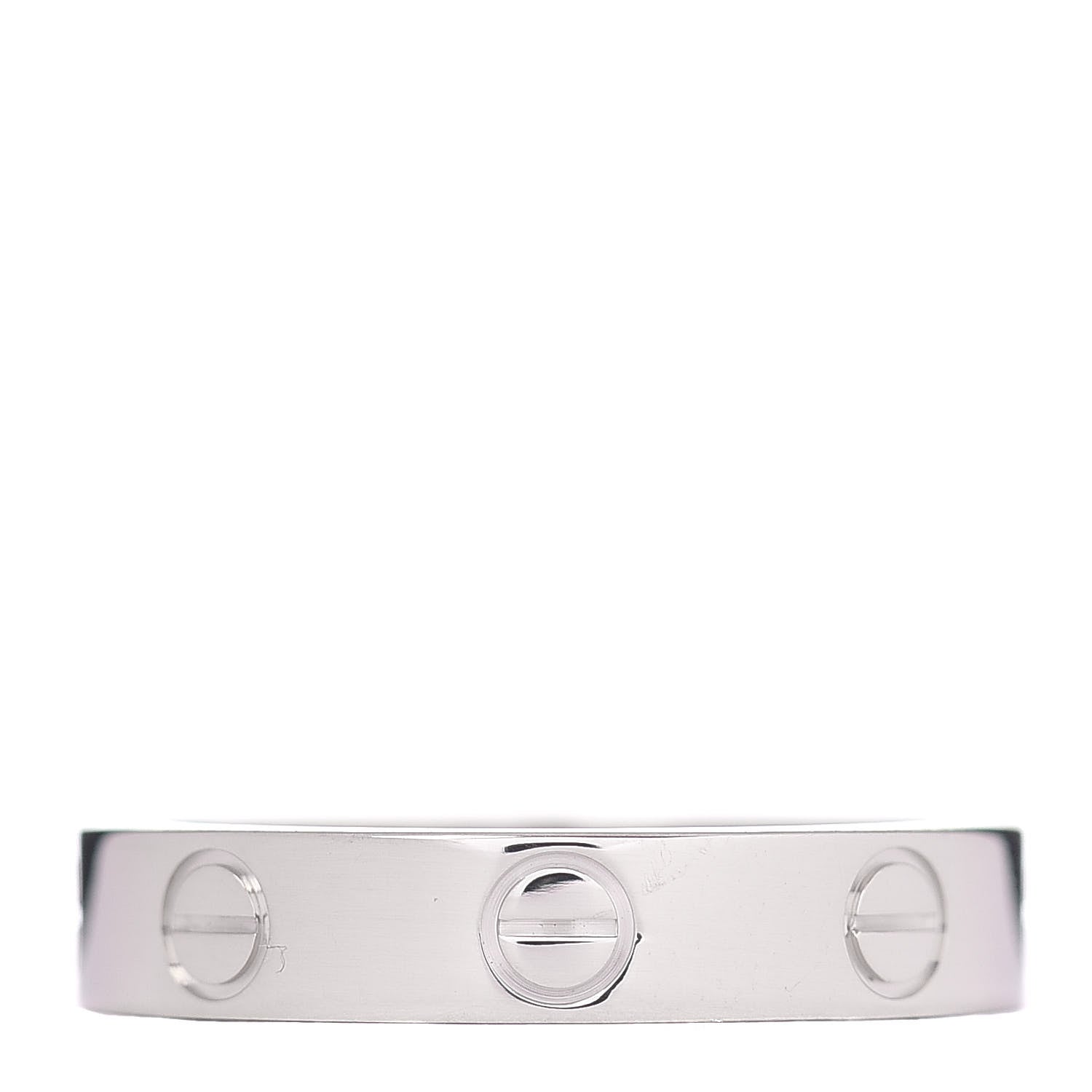 Cartier 18K White Gold 3.5mm LOVE Wedding Band Ring 50 5.25 1 of 4