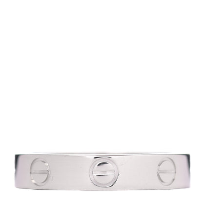 Cartier 18K White Gold 3.5mm LOVE Wedding Band Ring 50 5.25 1 of 4