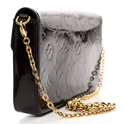 Louis Vuitton Vernis Pochette Felicie Chain Wallet Amarante 4 of 15