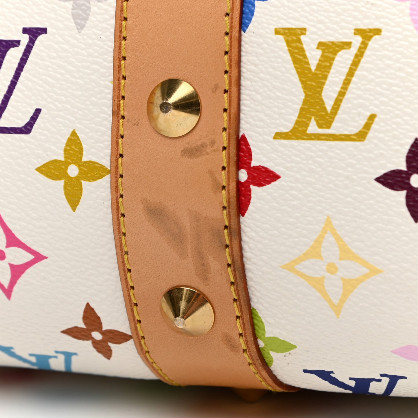 Monogram Multicolor Keepall 45 White