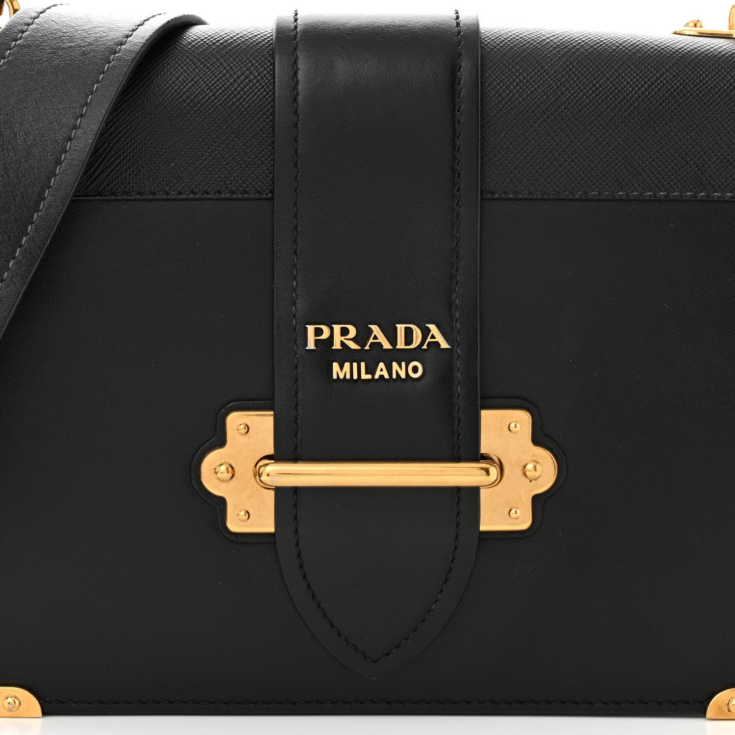 Prada City Calf Saffiano Large Cahier Bag Black 8 of 10