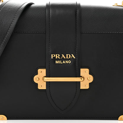 Prada City Calf Saffiano Large Cahier Bag Black 8 of 10